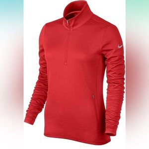 Women’s Nike Red Quarter-Zip Golf Pullover (L)